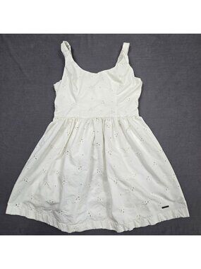 Abercrombie & Fitch White Eyelet Mini Sundress Size 6 100% Cotton Sleeveless